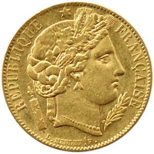 Frankreich, Republik, Ceres, 20 Francs 1850 A, Paris, NICE