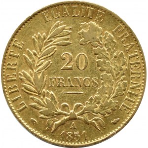 France, Second Republic, Ceres, 20 francs 1851, Paris, NICE