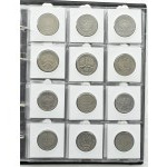 Polsko, Polská lidová republika, série mincí z let 1959-1994 v pouzdrech ve spínací skříňce