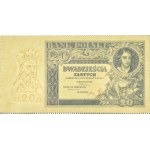 Polen, Zweite Republik Polen, 20 Zloty 1931, kein Serienbrief, einseitiger Druck, Warschau, PMG 63