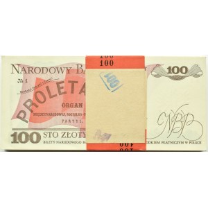 Polsko, PRL, bankovní balík 100 PLN 1986, Varšava, série RZ