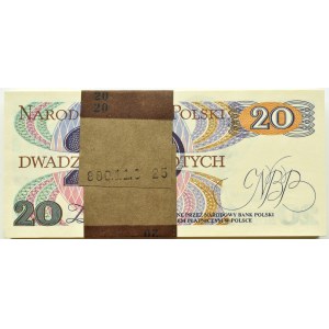 Poland, PRL, bank parcel 20 zloty 1982, Warsaw, AH series, UNC