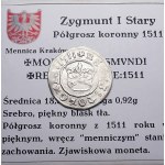 Zikmund I. Starý, půlgroše 1511, Krakov