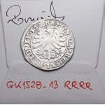 Sigismund I the Old, penny 1528, Cracow, BEAUTIFUL
