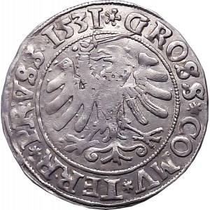 Zikmund I. Starý, penny 1531, Toruň KRÁSNÝ