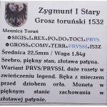 Sigismund I the Old, penny 1532, Toruń BEAUTIFUL