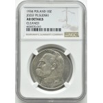 Polsko, Druhá republika, Jozef Pilsudski, 10 zlotých 1934, Varšava, vzácnější ročník, NGC AU Podrobnosti