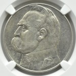 Poland, Second Republic, Jozef Pilsudski, 10 zloty 1934, Warsaw, rarer vintage, NGC AU Details