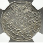 Sigismund III Vasa, trojak 1596, Olkusz, NGC AU55