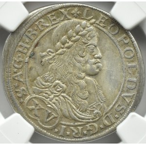 Rakousko, Leopold I., 15 krajcarů 1664 CA, Vídeň, NGC AU Podrobnosti