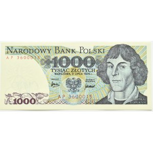 Polen, PRL, M. Kopernik, 1000 Zloty 1975, Serie AP, Warschau, UNC