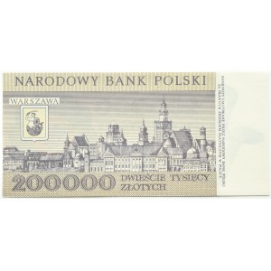 Polsko, PRL, Varšava, 200000 zlotých 1989, série A, Varšava, UNC