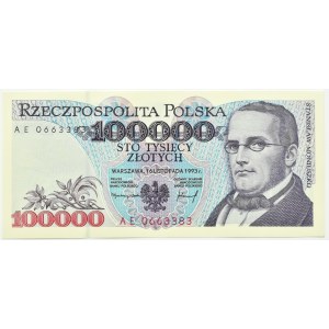 Polsko, III RP, St. Moniuszko, 100000 zlotých 1993, série AE, Varšava, UNC