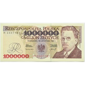 Polsko, III RP, Wł. Reymont, 1000000 zlotých 1993, série M, Varšava, UNC