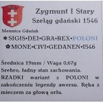 Zikmund I. Starý, šilink 1546, Gdaňsk
