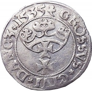 Sigismund I the Old, penny 1535, Gdansk NICE