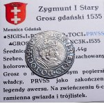 Sigismund I the Old, penny 1535, Gdansk VERY nice