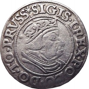 Sigismund I the Old, penny 1538, Gdansk PRVSS VERY BAD