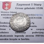 Sigismund I the Old, penny 1538, Gdansk PRVSS VERY BAD