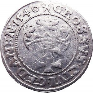 Sigismund I the Old, penny 1540, Gdansk PRVS BEAUTIFUL