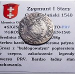 Zikmund I. Starý, groš 1540, Gdaňsk PRV