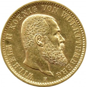 Německo, Württemberg, Wilhelm II, 20 značek 1900 F, Stuttgart