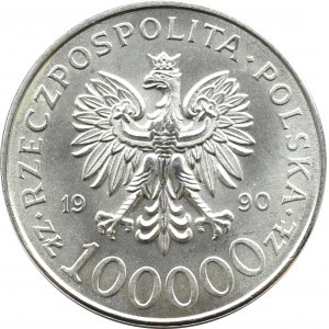 Polen, III RP, 100000 Zloty 1990, Solidarität Typ A, Warschau, UNC-