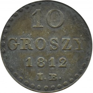 Duchy of Warsaw, 10 groszy 1812 I.B., Warsaw