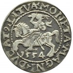 Zygmunt II August, półgrosz 1554, Wilno, LITVA/LI, BARDZO RZADKI