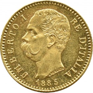 Italy, Umberto I, 20 lire 1885, Turin, BEAUTIFUL and RARE