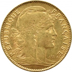 France, Republic, Rooster, 10 francs 1901, Paris