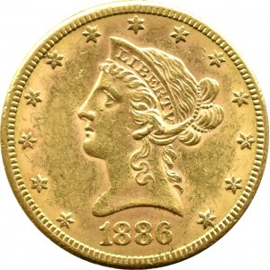 USA, Eagle, $10 1886 S, San Francisco, UNC