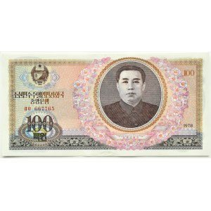 North Korea, 100 won 1978