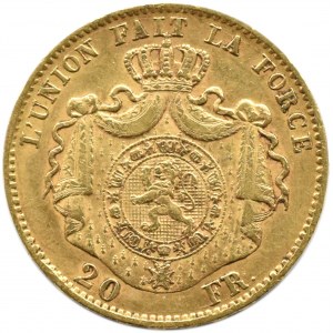 Belgium, Leopold II, 20 francs 1867, Brussels