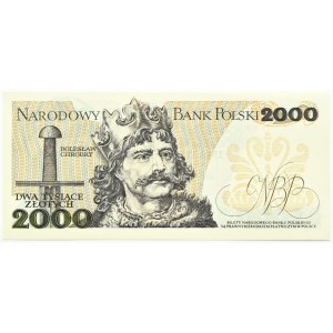 Polska, PRL, Mieszko I, 2000 złotych 1982, seria BR, Warszawa, UNC