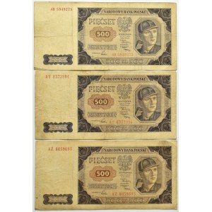 Poland, RP, lot of 500 gold 1948, series AR, AZ, AY, Warsaw