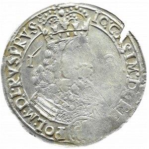 John II Casimir, ort 1656 fox, Lviv, VERY RARE AND BEAUTIFUL