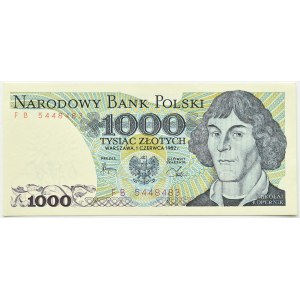 Poland, PRL, M. Copernicus, 1000 gold 1982, FB series, Warsaw, UNC