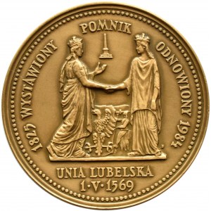 Polsko, medaile Zygmunt August - Lublinská unie 1.V.1569, Varšavská mincovna