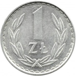 Polska, PRL, 1 złoty 1982, wąska data, Warszawa, rzadka odmiana A