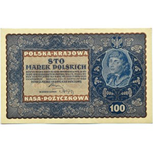 Polska, II RP, 100 marek 1919, IE seria S, Warszawa, UNC-