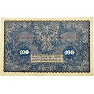 Poland, Second Republic, 100 marks 1919, IE series S, Warsaw, UNC-.