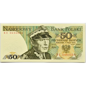 Polska, PRL, gen. K. Świerczewski, 50 złotych 1975, seria BE, Warszawa, UNC