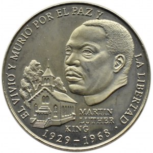 Panama, M. L. King, 1 balboa 1988, Philadelphia, vzácnější typ mince