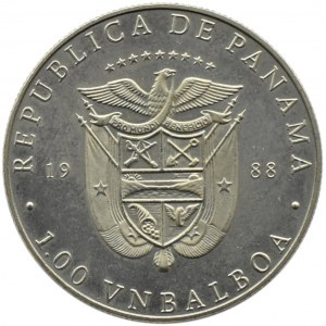 Panama, M. L. King, 1 balboa 1988, Philadelphia, vzácnější typ mince