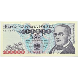 Polsko, III RP, St. Moniuszko, 100000 zlotých 1993, série AE, Varšava, UNC
