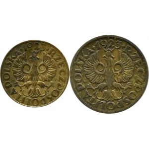 Poland, Second Republic, lot 2-5 pennies 1923, Warsaw