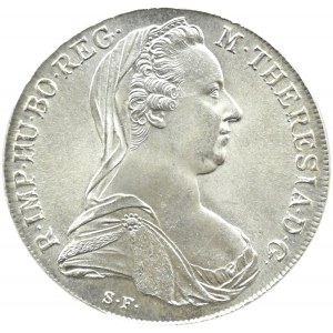 Rakúsko, Mária Terézia, tolár 1780, nová razba, UNC