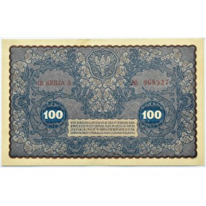 Poľsko, Druhá republika, 100 mariek 1919, séria IE S, Varšava, UNC-