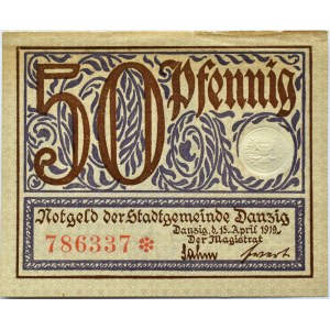 Free City of Danzig, 50 fenig (pfennig) 1919